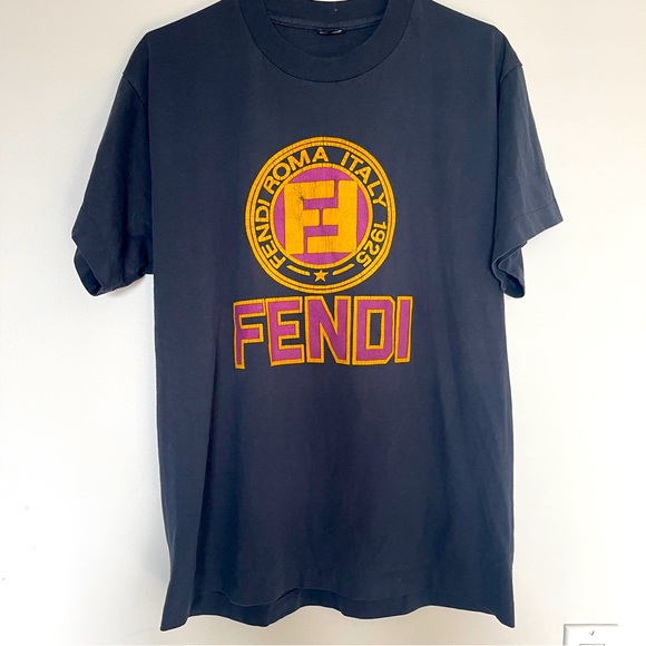 Fendi Tops - Vintage Black Fendi T-shirt size XL